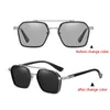 Zonnebril Intelligent Pochromic voor heren Professionele Day Night Driver UV400 Retro Luxe Design Bril Vintage