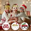 Noel Gözlükleri Glitter Party Gözlük Çerçeveleri Noel Partileri için Noel Dekorasyon Kostümü gözlükler Tatil iyilikleri GC2364