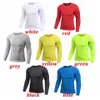 Bekväm herrkomprimering under baslager Top långärmad tights Sport Rashgard Running Tshirt Gym T Shirt Fitness 220624298Z