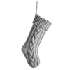 Twisted Cable Christmas Stockings Knitting Stylish Christmas-Stocking 2023 Xmas Stocking Inomhus juldekorationer Dom1413