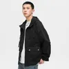 Men's Jackets Long Sleeve Cargo Coats For Men Autumn And Winter High Street Moto&Biker Fashion Loose With Nood Hip Hop Versatile