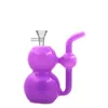 Gros mini gourde narguilé coloré violet le plus récent perc bécher verre eau dab rig bong avec brûleur à mazout mâle de 10 mm ou bol à fumer du tabac