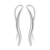 Temperament Model örhängen kvinnlig mode metall s kurva design smyckörhängen för damer enkla 181x