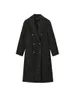 Women's Suits Blazers Women Wool Blend Classic Design Pockets Single Button Ladies Coat Vintage Fashion