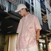メンズカジュアルシャツヴィンテージバンダナプリント半袖シャツ夏の男性トレンディルーズカシューフラワービーチハワイアンシン