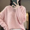 Damskie swetry odzież z kapturem pullover merynosowe wełniane wełny kaszmirowy sweter moda koreańska wygodna miękka jesienna zimowa top