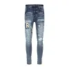 Men's Distressed Ripped Skinny Slim Motorcycle Moto Biker Causal Mens Denim Pants Hip Hop Men Jeans V4 857652557