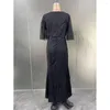 Etniska kläder eleganta Dubai kvinnor maxi klänning applique kaftan muslimska abaya islamiska jalabiya saudi arabiska mantel kalkon kaftan aftonklänningar