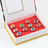 10Pcs Naruto Rings Akatsuki Uchiha Itachi Orochimaru member's Ring Set in box Props Gift 210310296m