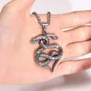 Pendentif Colliers 24 '' Gothique Double Serpent Wrap Collier Vintage Religieux En Acier Inoxydable Pull Hip Hop Punk JewelrPend259O