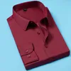 Men's Casual Shirts 2023 Spring Fitted Breathable Long-Sleeved No-Wash Shirt Business Office/Work Wear Basic Dress Plus Size M-5XL