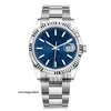 Diamond Watch Rolaxs Zwitserse mechanische horloges Heren mechanisch 36/41 mm blauwe diamanten wijzerplaat Horloge volledig roestvrijstalen band Klassiek horloge HBNS