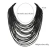 Chokers Trend Vintage Sieraden Accessoires Kleurrijke Multi Layer Lederen Touw Hangers Kraag Verklaring Choker Ketting voor Vrouwen 231007