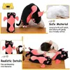 Plush Dolls Decompression Toy AIXINI Black Cat Long Body Pillow Cute Cartoon Stuffed Animals Sleeping Soft Kawaii Kitten Throw for Kid 231007