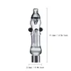 CSYC NC046 DAB 장비 흡연 파이프 화려한 유출 방지 유리 봉은 약 4.56 인치 OD 25mm 튜브 선물 상자 510 티타늄 석영 세라믹 네일 더블 팁 접시 물 버블러