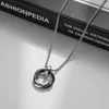 Chains Korean Fashion Three-Ring Pendant Necklace Men's For Men Women