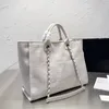 2023 New Beach Bag Shopping Bag High Capacity Handbag Canvas Bag Pearl Bag