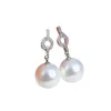 Carttiers örhängen designer smycken kvinnor original kvalitet spänne pärlhänge pengar spänne örhängen tahiti svart pärla pendel