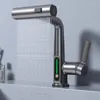Bathroom Sink Faucets Waterfall Pulling Lifting Digital Display Faucet Smart Temp Washbasin 5Sprayer Cold Water Mixer Tap For