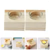 Candle Holders 2pcs Wooden Tea Light Tealight Holder For Wedding Centerpieces Table