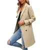 Women's Trench Coats Stylish Long For Women Double Breasted Closure Sleeve