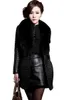 Kadın Kürk Sahte Kürk Sonbahar Kış Kış Sivil Kürk Matar Kadınlar Sıcak Ceket İnce Fit Pu Deri Kürk Matarları Kabarık Dış Giyim Uzun Ceketler Marka 231007