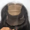 Synthetic s 55 Silk Base Human Hair Skin Top Lace Clre Long Straight Brazilian Remy Glueless Front Natural Black 231007