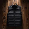 Gilets pour hommes 2023 hiver hommes canard vers le bas gilet manteau sans manches doudoune automne léger gilet hommes coréen décontracté tendance