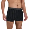 Underpants Men's Blue Stripes Underwear Boxer Shorts Panties Homme Polyester