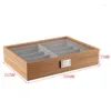 Modeaccessoires Lenzenvloeistof Zonnebril Opbergdoos Imitatieleer Brilvitrine Organizer Collector 8 Slots Zwart