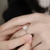 Pierścień Solitaire Smyoue 18k plastowany 23ct Diamond For Women Oval Fancy Cut Sets Bridal Sets Wedding Obiecing Band 925 Silver 231007