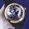 Relojes de pulsera Serie Bubble 47 mm Tourbillon flotante Reloj mecánico Moda e impermeable Payaso oscuro caprichoso