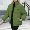 Vrouwen Casual Warm Winter Faux Fur Gewatteerde Parka Revers Zip Jacket Puffer Coat dameskleding 3USHB