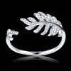 White Crystal Zircon Cocktail Party Ring Wedding Rings for Women Classic Personality Ladies Accessories3204
