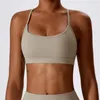 Completo da yoga da donna, reggiseno aderente per pilates, scrub sulla schiena, abbigliamento fitness, gilet ad asciugatura rapida, biancheria intima da corsa, palestra, canotta corta corta