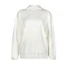 Kvinnors tröjor 2023 Lång överdimensionerad tröja med hög krage Lös ärmbeläggning Ins stickad fast färg Simple Top