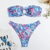 Maillots de bain pour femmes 2023 Ins Bikini sépare maillot de bain bustier floral sexy été plage deux pièces ensemble femmes sont