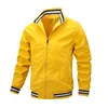 Men's Jackets Autumn Jacket Men Spring Striped Coat Over Size Male Windbreaker White Casual Coats Man Bomber Summer Zipper Tops