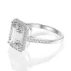 Oevas espumante 6 quilates de diamante de alto carbono anéis de casamento para mulheres 925 prata esterlina festa de noivado jóias bague femme208l