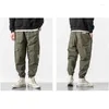 Herrbyxor Spring Autumn Cotton Sports Trousers Män Taktiska pojkar jogging last manliga joggare avslappnade flerfickkläder 2023