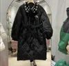 Winter Mi-U-M New Down 코트 여성 중간 길이 패션 허리띠 슬림 다운 코트 벨트 따뜻한 코트