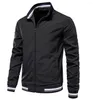 Männer Jacken Casual Jacke Frühling Herbst Sport Einfarbig Männer Baseball Mode Blau Schwarz Mantel Chaquetas Hombre