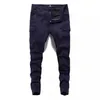 Moda Streetwear Uomo Jeans Losoe Fit Slack Bottom Pantaloni da jogging Pantaloni Blu scuro Verde Nero Colore Casual Hip Hop Cargo302S