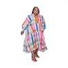 Plus size vestidos outono impresso moda manga longa babados hem meados de bezerro vestido streetwear casual vintage vestidos ao ar livre roupões