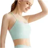 Strój jogi kobiety ripple sportowe biustonosze bezszwowe żebrowane cami crop top wdech wyściełany trening siłowni Bralettes prowadzący Brassiere Medium wsparcie