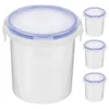 収納ボトル4 PCSプラスチック食品容器小さな牛乳漏れ防止ヨーグルトカップ蓋蓋の朝食多機能透明なオートミール