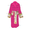 Men's designer luxury classic cotton bathrobe men's and brand pajamas kimono warm bathrobe home wear men's and wome203A