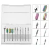 Nail Brushes Drill Bits Sets Tungsten steel nail Art Tools Carbide Cuticle Remover for Manicure Pedicure 231007