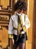 Trench da donna Cappotto in cotone con bottoni patchwork vintage Giacca trapuntata con stampa Donna Autunno Inverno Abiti di lusso a maniche lunghe spessi e caldi