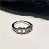 Anello di moda per donna Nuovo anello MIU con lettera geometrica in lega con anelli con lettere classici Regali premium